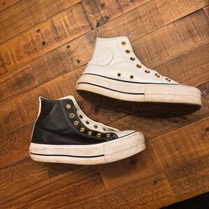 CONVERSE High-Top Sneakers with Gold Eyelets